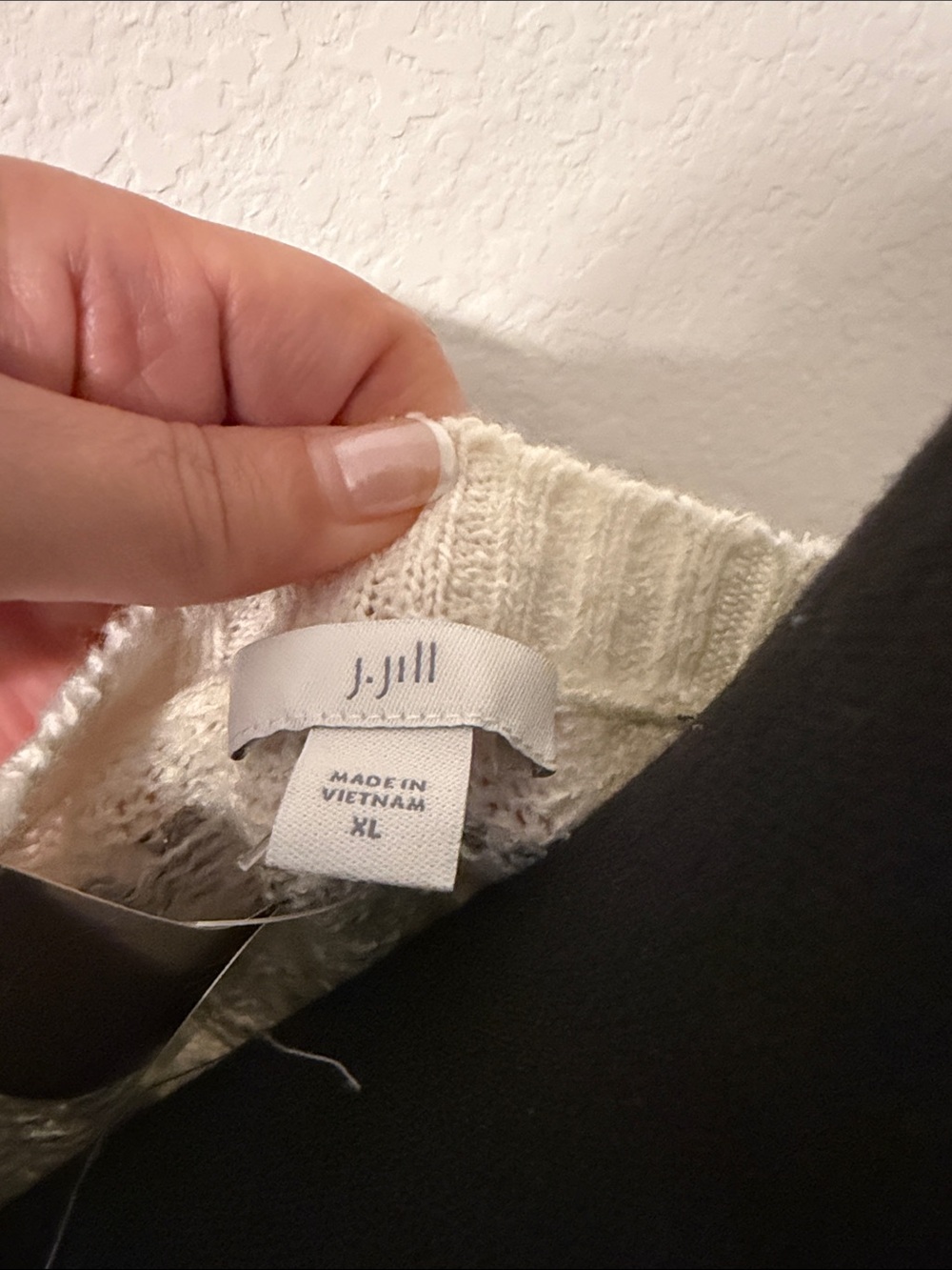 J. Jill Ivory & Light Gray Fair Isle Crewneck Sweater - Picture 2 of 2